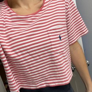 Polo striped crop top